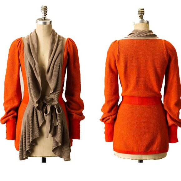 Anthropologie “Ruffled Firelight” Cardigan by Lia Molly - Picture 4 of 11